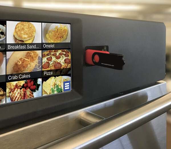 En detaljbild på en speed oven / snabbugn som heter XpressChef 4i